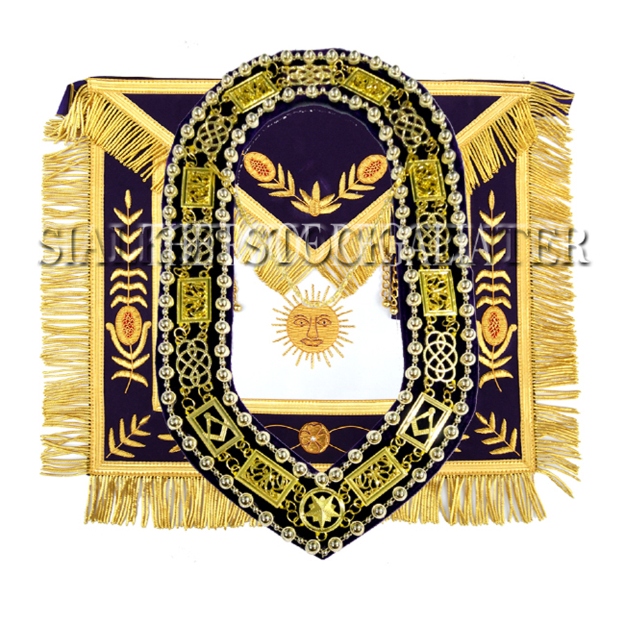 Grand Lodge Officer Apron and Chain Collar